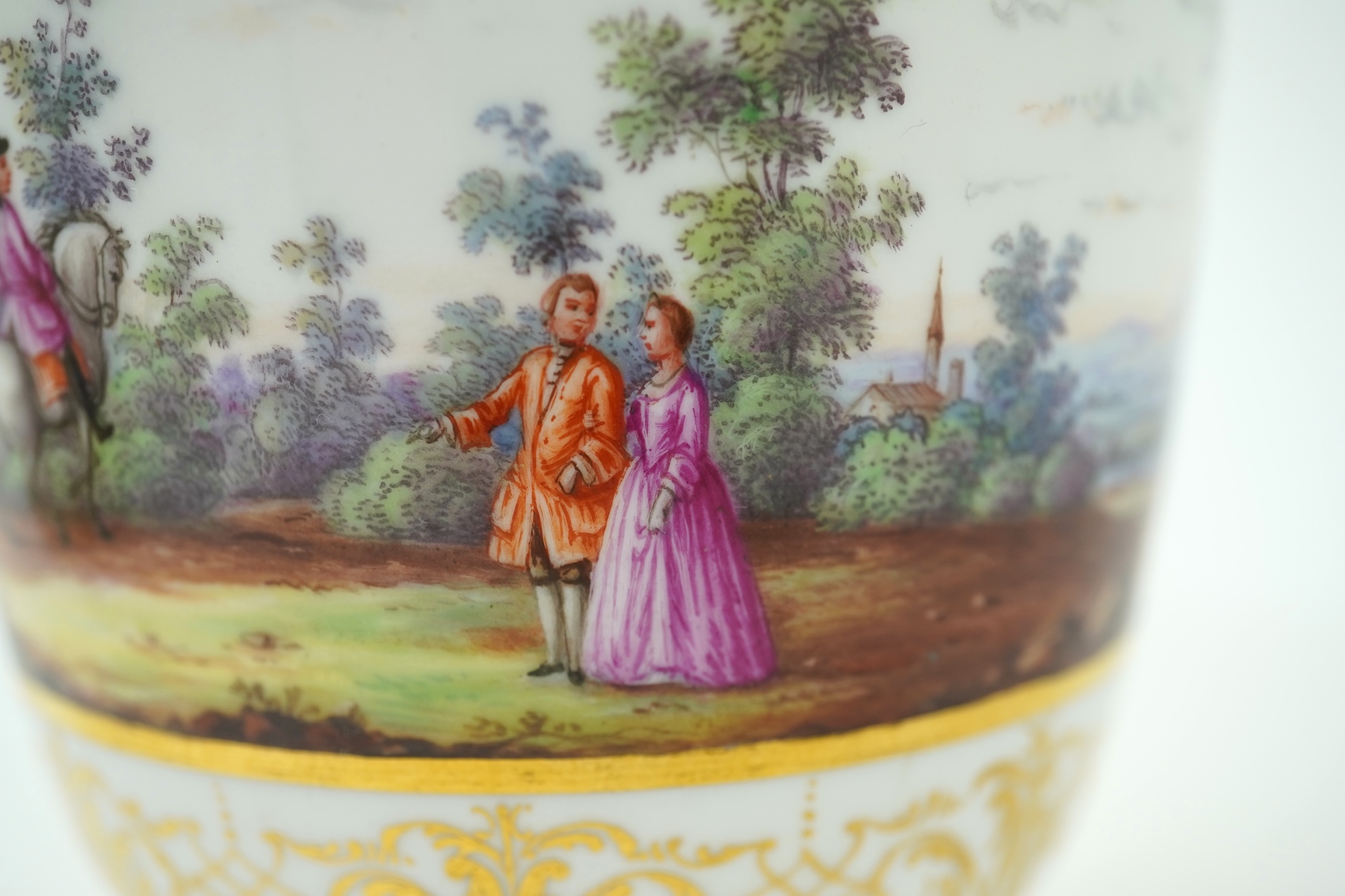 A Meissen vase and cover, 19th century